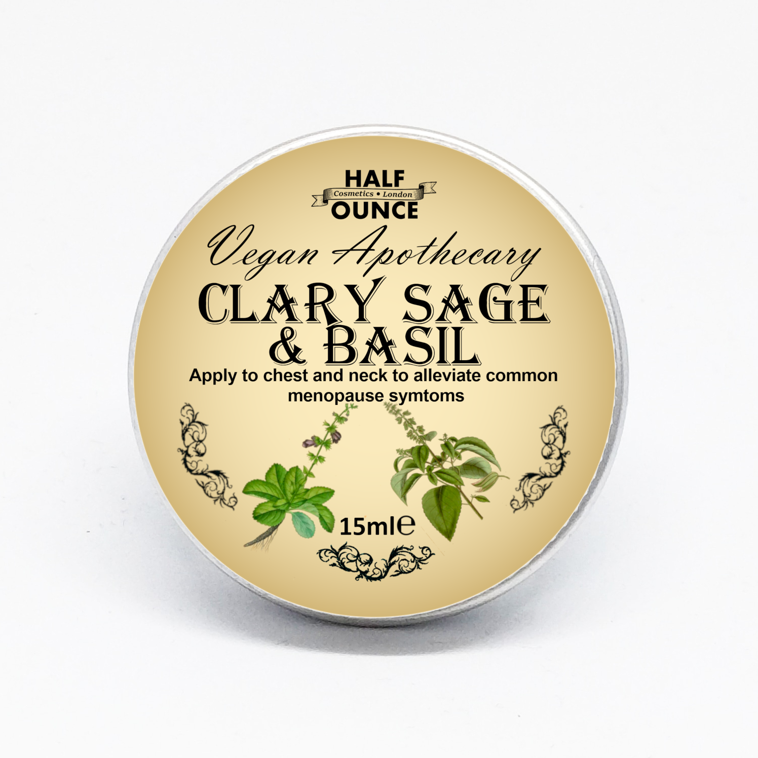 Clary Sage and Basil Balm Vegan and Natural Balm for alleviation